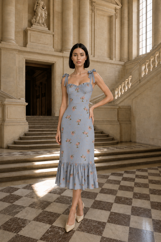 Aurelia Bloom Chiffon Dress