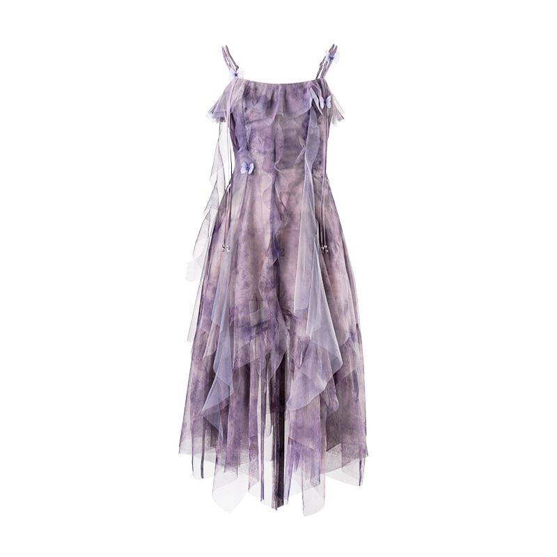 Irregular French Strap Long Dress for Summer Women