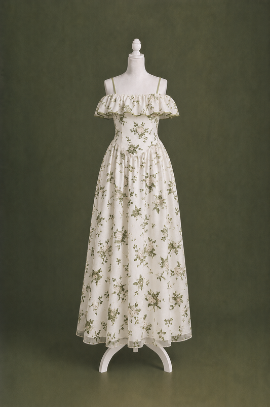 Ivory Blossom Maxi Dress