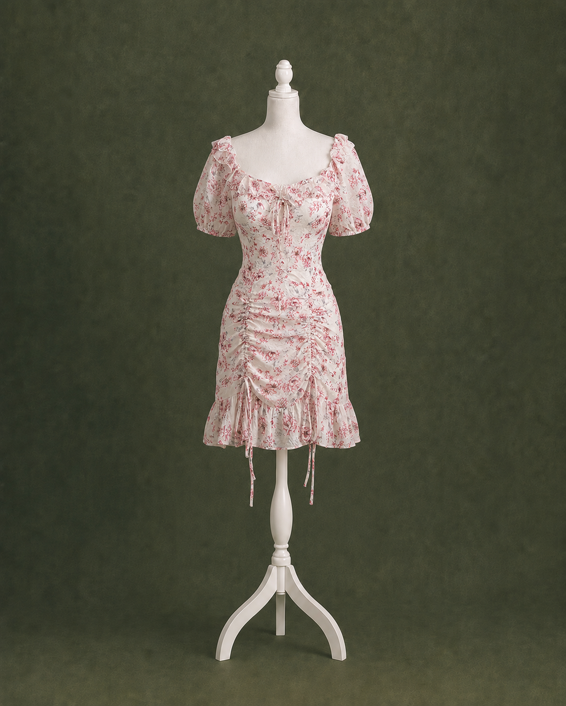 Romantic Floral Puff Sleeve Dress