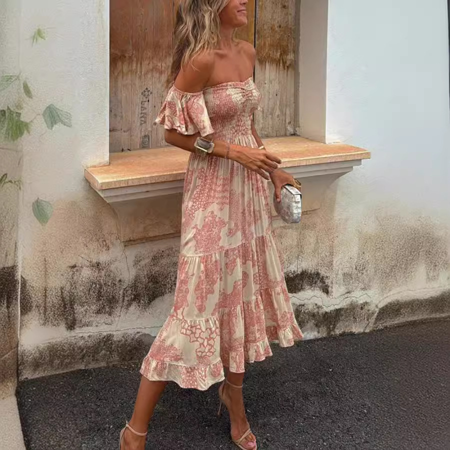 Off-Shoulder Ruffle Dress