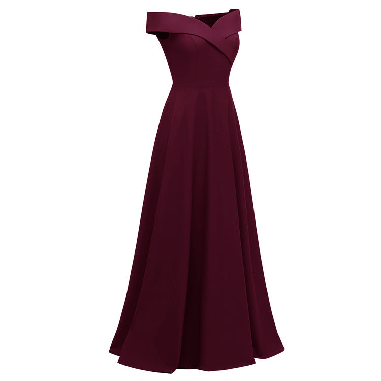 2020 Women's Off-Shoulder Long Evening Gown Dress