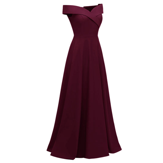 2020 Women's Off-Shoulder Long Evening Gown Dress