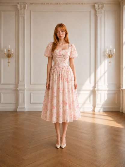 Camellia Whisper Midi Dress