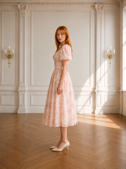 Camellia Whisper Midi Dress