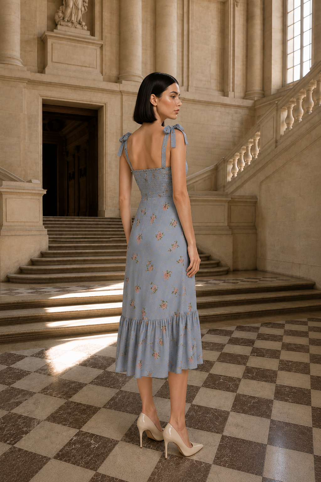 Aurelia Bloom Chiffon Dress