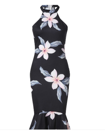 Floral Dress, Off-Shoulder Evening Gown