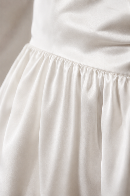 White Romantic Garden Party Mini Dress