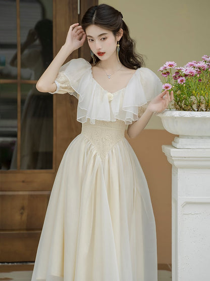 Retro French Fairy Dress - Sweet and Romantic Style