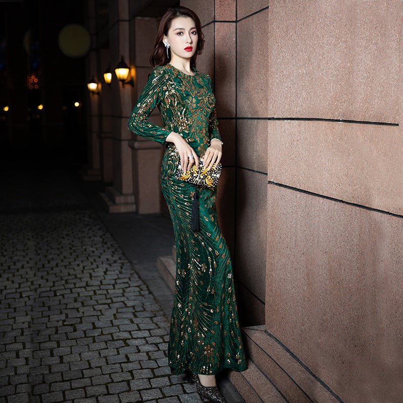 Sequined Dress for Women's Fashion and Banquet Events