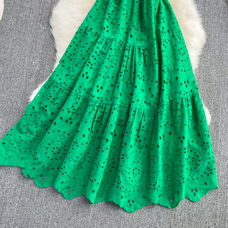 Tingfly Vintage Elegant Women Summer Embroidery Midi Dress