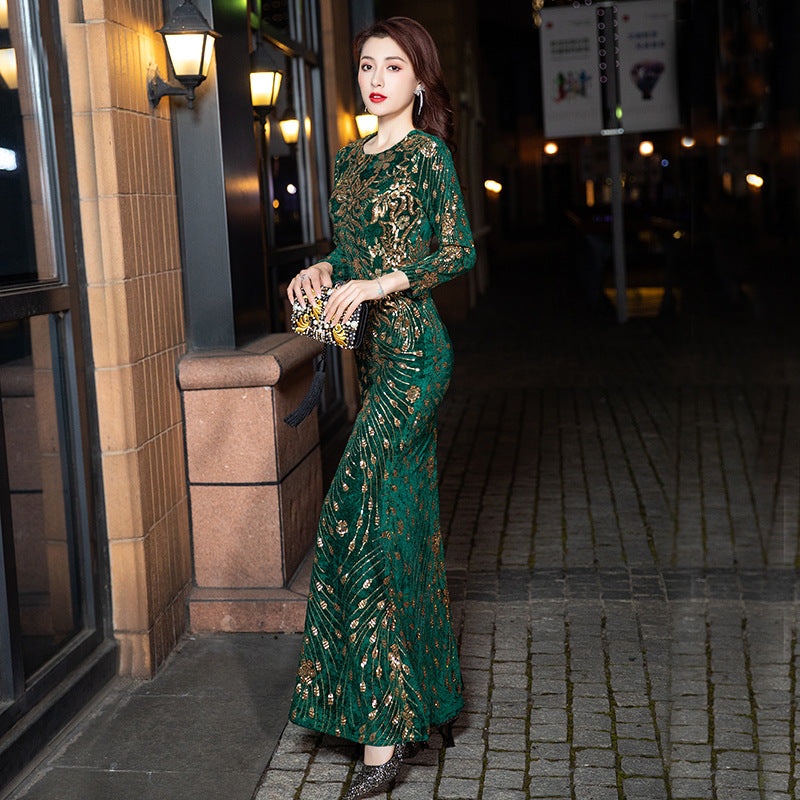 Sequined Dress for Women's Fashion and Banquet Events