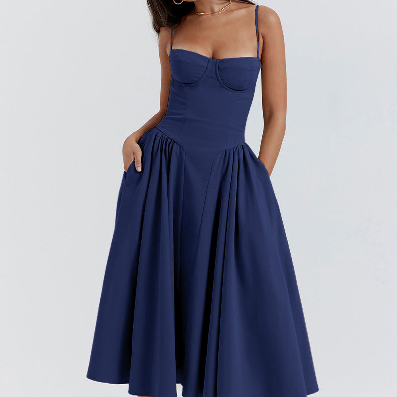 Summer Red Strapless Dress for Women - Stylish & Sexy
