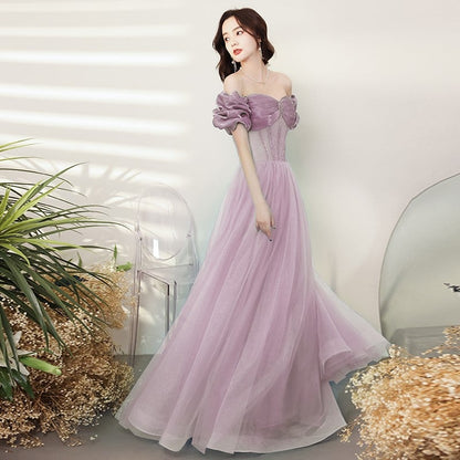 Off Shoulder Women's French Evening Dress