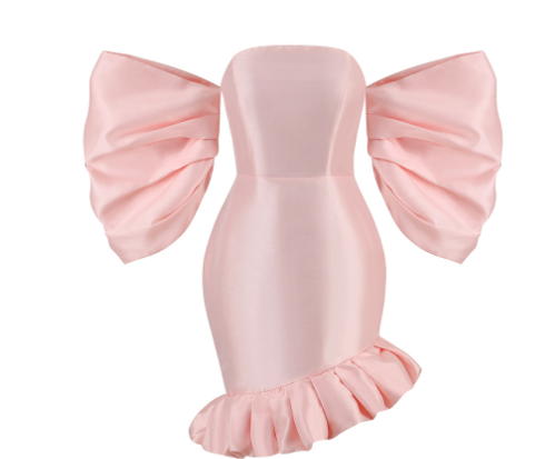 French Style Slimming Bra Waist Evening Dress